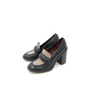 Franco Sarto Women's Size 7.5 Raven Black Block Heels Shoes (B,M) BHFO 4724